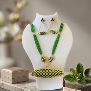 GREEN ASSAMESE TRADITI0NAL JEWELLERY