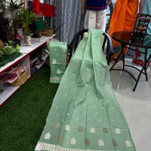 Sea Green Reshmi Kesapat Sador Mekhela