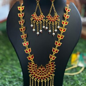 Grand Imperial Ruby Red Bridal Necklace Set