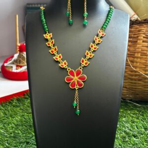 Traditional Assamese Floral Heritage Necklace Set