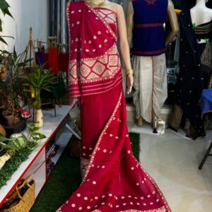 Exclusive Handwoven Cotton Kesa Pat with Pure Eri Work
