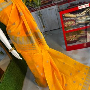 PURE HANDWOVEN COTTON KESAPAT JURA WITH GHISA WORK