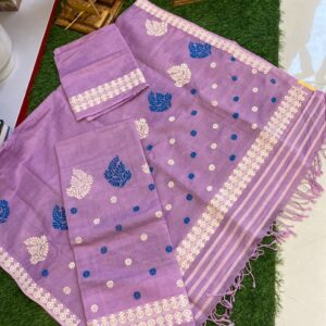 Handwoven Cotton Kesapat Jura with Eri Work