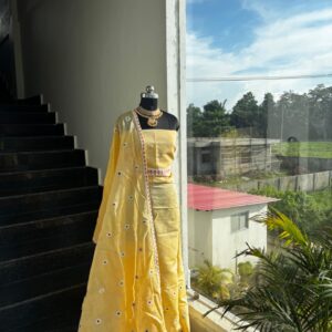 Handwoven Cotton Kesa Pat & Eri Work Mekhela Sador Set | Elegant Sella & Multicolor Thread Work (Ready-to-Wear)